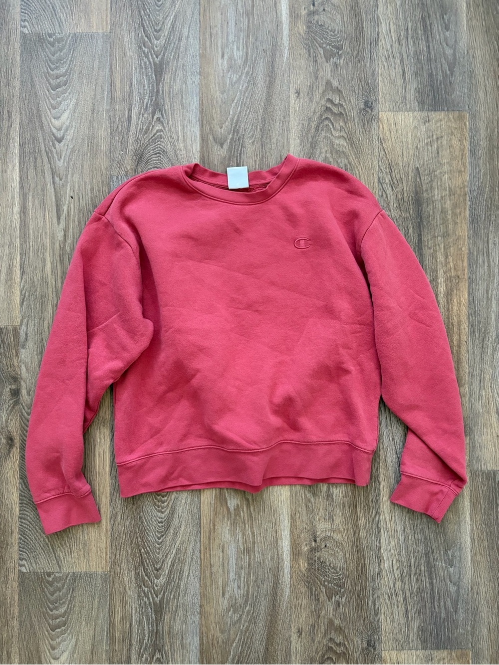 Champion Crewneck Sweatshirt Large Red Embroidered Logo Streetwear